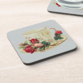  theebeker met Rozen Bier Onderzetter (Linkerzijde)