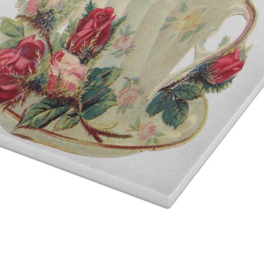  theebekertje met Rozen knipperkap Snijplank (Hoek)