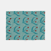 Theebessen en bladeren fleece deken (Voorkant (Horizontaal))