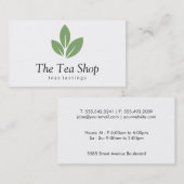 theeblad visitekaartje (Voorkant / Achterkant)