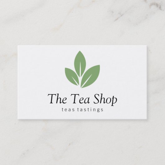 theeblad visitekaartje (Voorkant)
