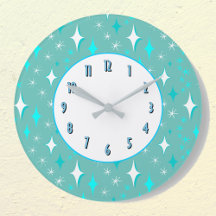 Theeblauwe witte sterrenpatroon Retro keuken wandk