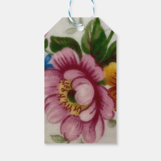 Theebloemboeket cadeaulabel (Achterkant)