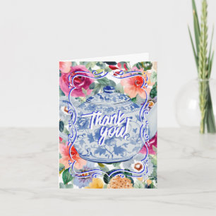 Theebloemen bedankkaartjes bedankkaart