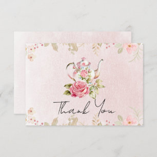 Theebloempot Bruidsuitnodiging Thee Feest Dank Je Bedankkaart