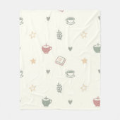 Theeboek Kaars Patroon Zachte Cozy Tea Books Fleece Deken (Voorkant)