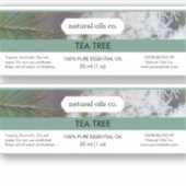 Theeboom Essentiële oliën Geurfles Etiket Sticker (Voorkant)