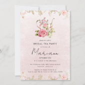 Theebruidsfeest Uitnodiging voor Theepartijtje met (Voorkant)