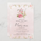 Theebruidsfeest Uitnodiging voor Theepartijtje met (Voorkant / Achterkant)