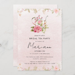 Theebruidsfeest Uitnodiging voor Theepartijtje met