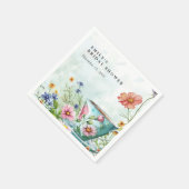 Theebruidsluiting met bloemmotief servet (Hoek)