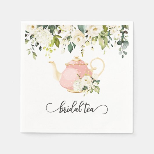 Theebruidspartijserviet - Roze Servet (Voorkant)