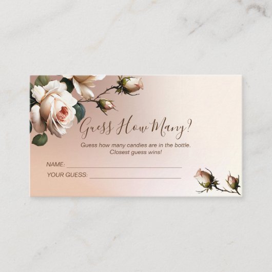 Theebruidsshowerspel Informatiekaartje (Voorkant)