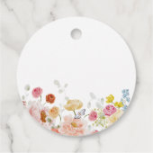 Theebruidssluiting met wilde bloemen bedankjes labels (Achterkant)