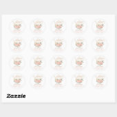 Theebruidstijd Bruiloft Feest Ronde Sticker (Vel)