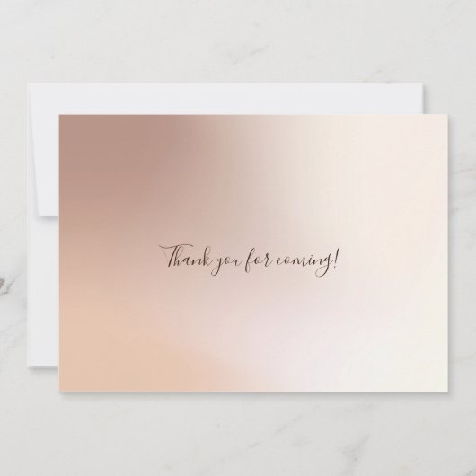 Theebruine Roze Bruiloft Dank Je Bedankkaart (Achterkant)