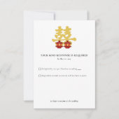 Theeceremonie Chinese bruiloft RSVP Kaartje (Voorkant)