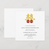 Theeceremonie Chinese bruiloft uitnodigingen (Voorkant / Achterkant)