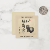 Theeceremonie/Zen Inspiratie Notitiekaartje (Voorkant / Achterkant in situ)