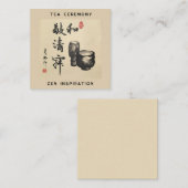Theeceremonie/Zen Inspiratie Notitiekaartje (Voorkant / Achterkant)