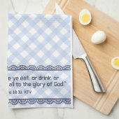 Theedoek bijbelvers - 1 Korintiërs 10:31 KJV (Quarter Fold)