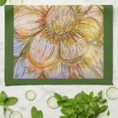 Theedoek Camellia geel (Gevouwen)