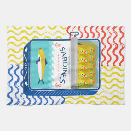 Theedoek Eclectische Sardines Design