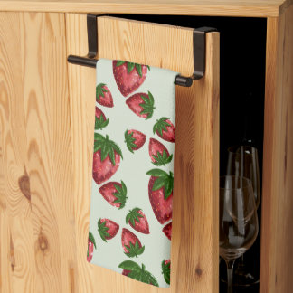 Theedoek met aardbeimotief voor de keuken