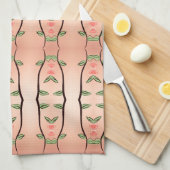 Theedoek met een elegant bloemenontwerp (Quarter Fold)