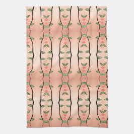 Theedoek met een elegant bloemenontwerp