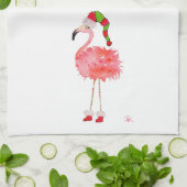 theedoek met flamingo (Gevouwen)
