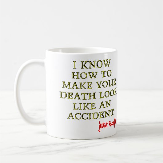 Theedoek met grappige tekst of mok (Links)