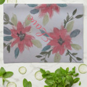 Theedoek met koraalbloemen (Gevouwen)