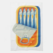 Theedoek met Pilchards Design (Verticaal)