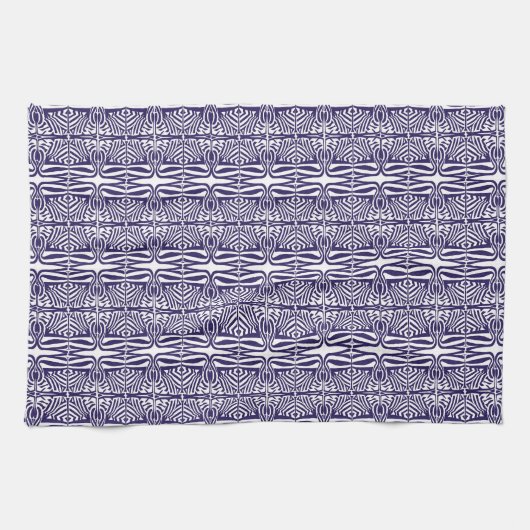 Theedoek Paarse Ornament (Horizontaal)