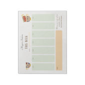 Theedrinker gepersonaliseerde Victoriaans stijlpla Notitieblok (Linkerzijde)