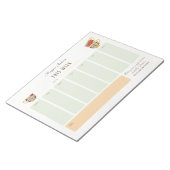 Theedrinker gepersonaliseerde Victoriaans stijlpla Notitieblok (Schuin)