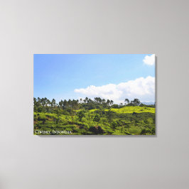 Theefabriek Landschapsfotografie Indonesië Canvas Afdruk