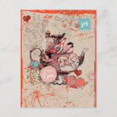 Theefantasie Grunge Ontvangstkaart Informatiekaartje (Achterkant)