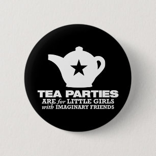 theefeestje - theepartijen zijn voor kleine meisje ronde button 5,7 cm