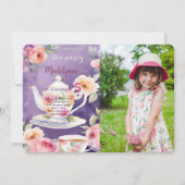 Theefuif Verjaardagsfeestje Foto Kaart (Voorkant)