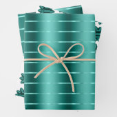 Theegroen lint boog bruiloft feest inpakpapier vel (In situ)