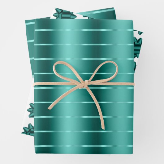 Theegroen lint boog bruiloft feest inpakpapier vel (In situ)