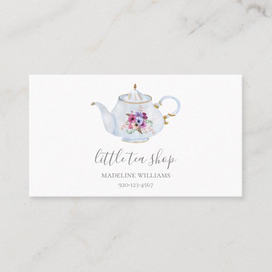 theehuis visitekaartje (Voorkant)