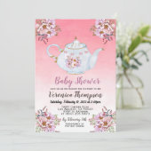 Theehuisje Baby Shower Uitnodiging (Staand voorkant)