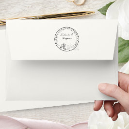 Theehuwelijk Bruiloft Ronde Retouradres Rubberstempel