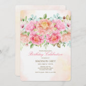 Theehybride Rozen  Uitnodiging (Voorkant / Achterkant)