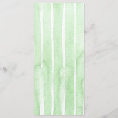 Theekaart groene baby shower menu kaarten (Achterkant)