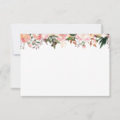 Theekaart met bloemen bedankkaart (Achterkant)