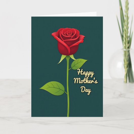 Theekaart met turquoise bloemmotief kaart (Voorkant)
